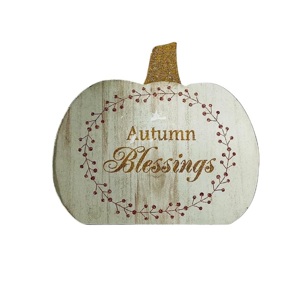 Thanksgiving Decor : Autumn Blessings Pumpkin